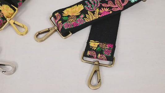 Embroidered Purse Strap Crossbody Strap for Purses Handbag Boho Bag Strap Cactus Embroidery Replacement Strap Boho Guitar Strap Gift for Mom