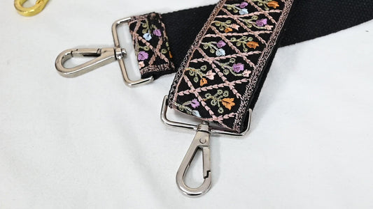 Embroidered Purse Strap Crossbody Strap for Purses Handbag Bag Strap Floral Embroidery Replacement Strap Boho Guitar Strap Gift Wife