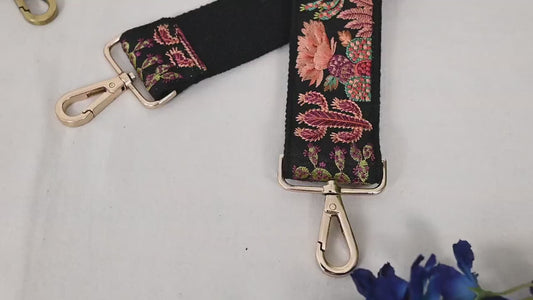 Embroidered Purse Strap Crossbody Strap for Purses Handbag Boho Bag Strap Cactus Embroidery Replacement Strap Boho Guitar Strap Gift for Mom