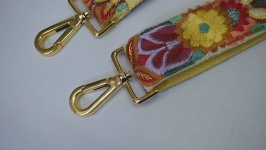Floral Boho Guitar Strap Embroidered Purse Strap Crossbody Strap for Purses Handbag Boho Bag Strap Embroidery Replacement Strap Gift for her