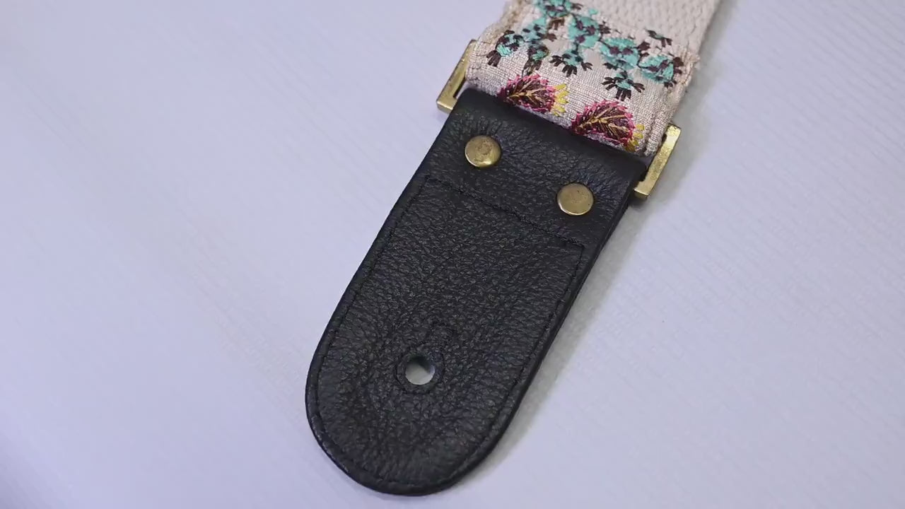 Adjustable Acoustic Guitar Strap Instrument Fender Electric Guitar Bass Leather Ukulele  Unique Blues Gift for Guitar Player Musician Sister