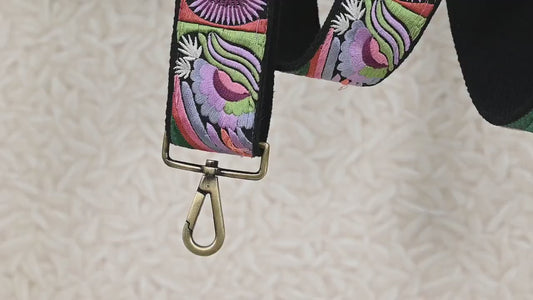 Adjustable Handbag Boho Bag Strap Embroidered Camera Strap Crossbody Strap for Purses Embroidery Replacement Guitar Strap Gift for Daughter