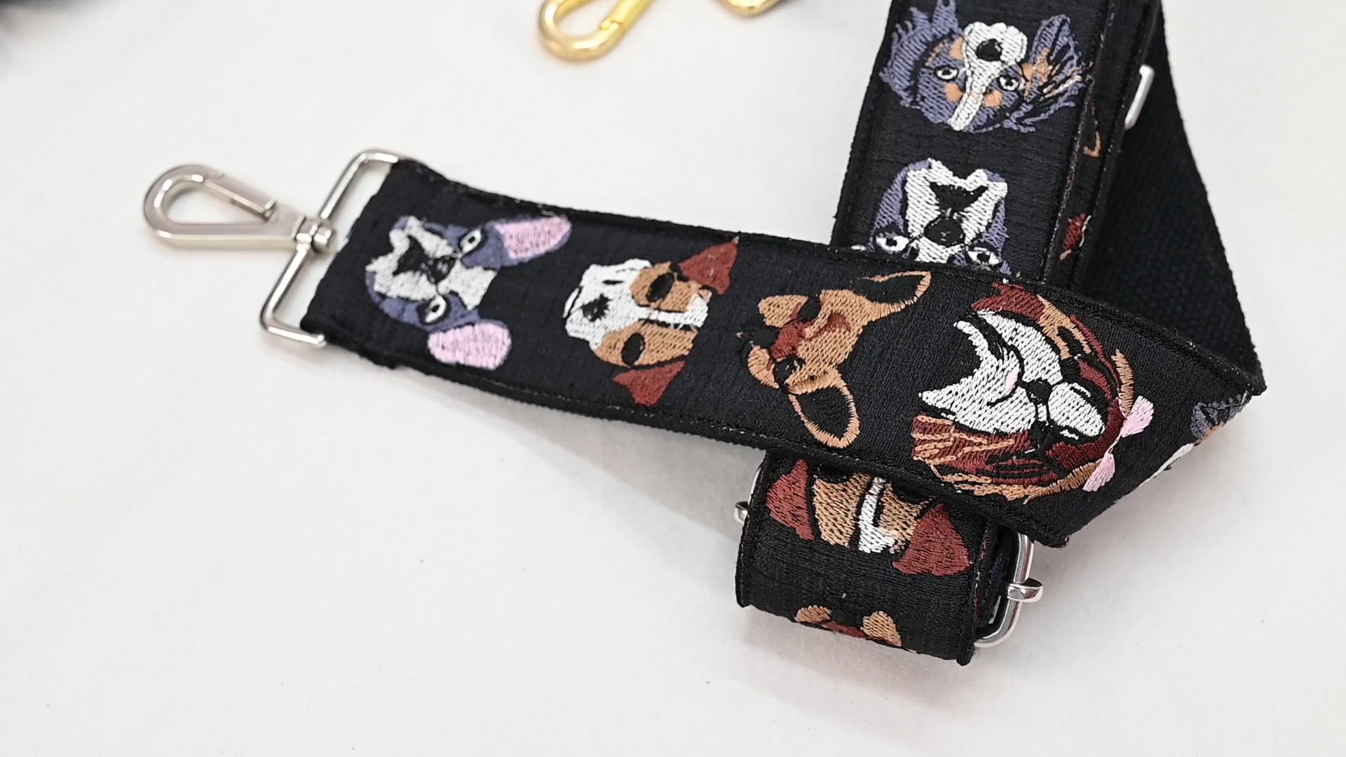 Embroidered Dog Strap for Purses, Boho Crossbody Bag Replacement Strap Gift for Mom
