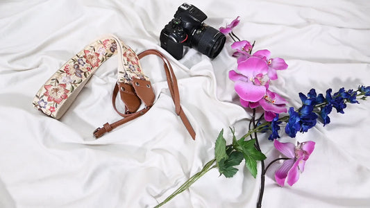 Camera Strap Photographer Sling Brown Leather Strap Embroidery DSLR Camera Accessories Camera Holder Neck Shoulder Strap Gifts Boyfriend