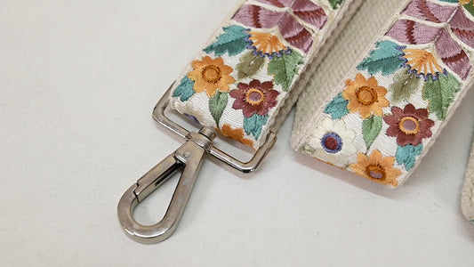 Embroidered Purse Strap Crossbody Strap for Purses Boho Bags Strap Embroidery Replacement Strap Boho Guitar Strap Handbag Strap gift for her