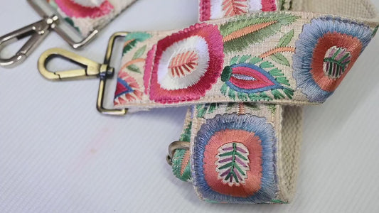 Gift Friend Crossbody Boho Sling Bag Strap for Purses Embroidery Adjustable Guitar Strap Replacement Handbag Strap Embroidered Camera Strap