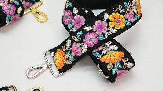 Embroidery Replacement Strap Purse Strap Crossbody Strap for Purses Embroidered Boho Bags Strap Boho Guitar Strap Handbag Strap gift for her