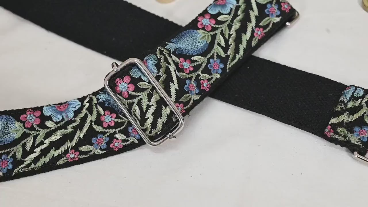 Replacement Handbag Boho Bag Strap Embroidered Camera Strap Crossbody Strap for Purses Embroidery Adjustable Guitar Strap Gift for Daughter
