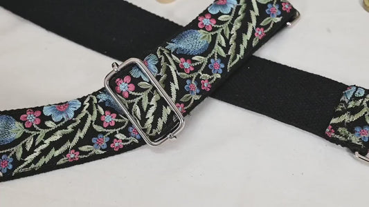 Replacement Handbag Boho Bag Strap Embroidered Camera Strap Crossbody Strap for Purses Embroidery Adjustable Guitar Strap Gift for Daughter