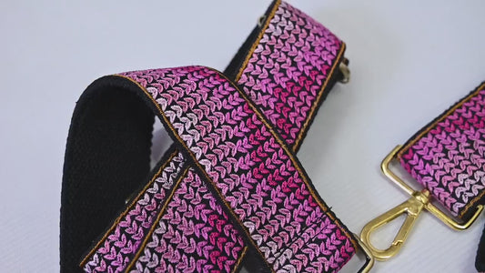 Replacement Purse Strap Embroidery Crossbody Strap for Purses Floral Embroidered Bag Strap Boho Guitar Strap Handbag Strap Gift for Sister