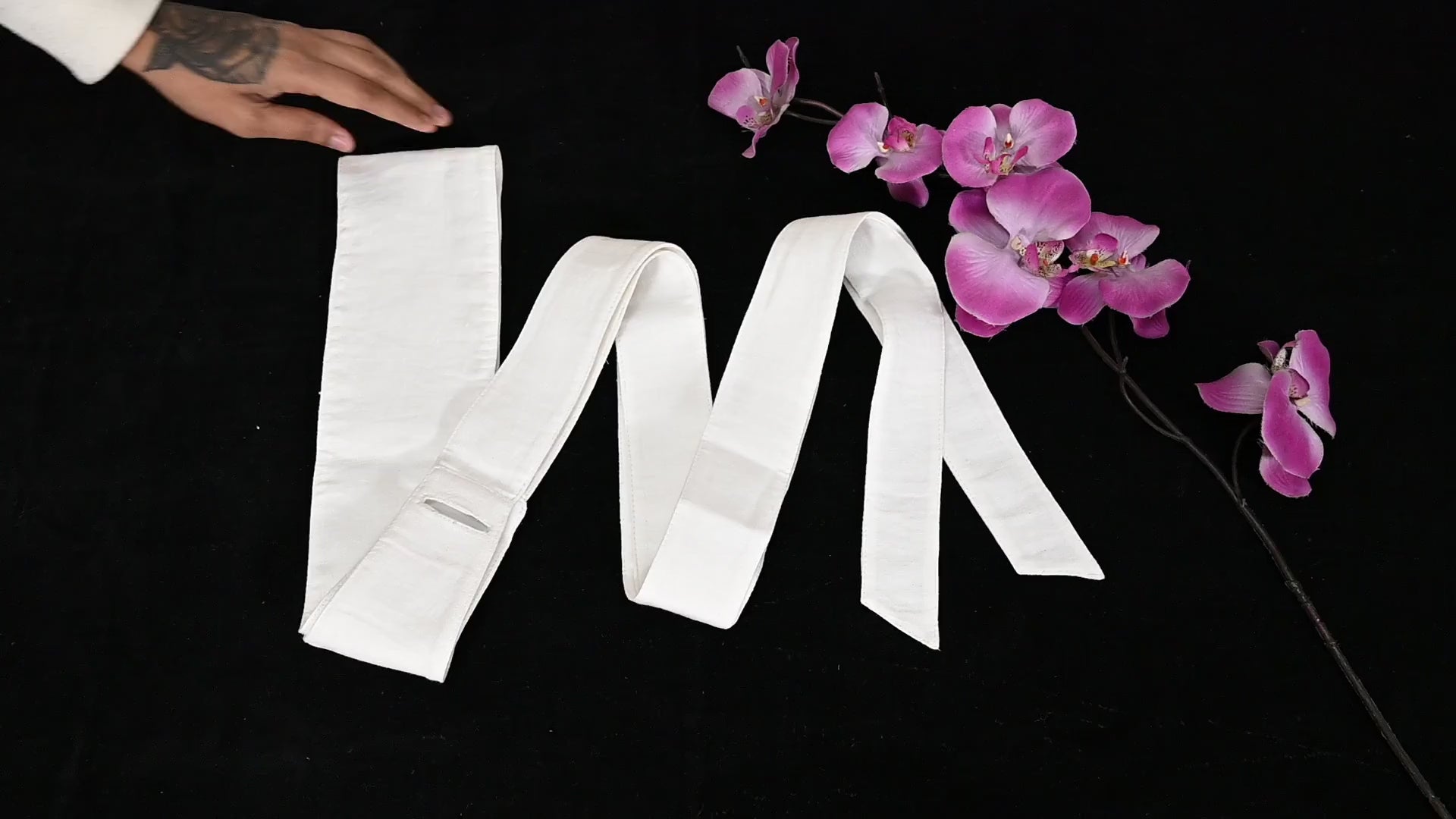 Ivory Linen Fabric Belt Obi Wrap Women Sash Belt Adjustable Customized Wedding Dress Gift Sister Wrap & Tie