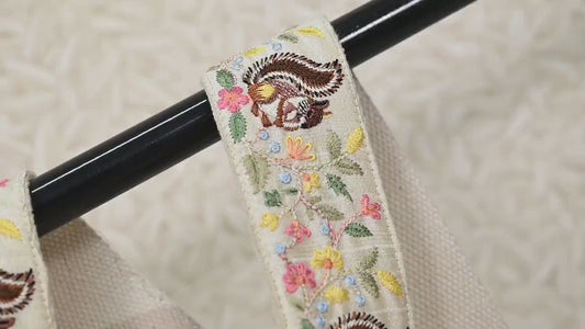 Embroidered Purse Strap Crossbody Strap for Purses Handbag Messenger Bags Strap Embroidery Replacement Straps Boho Guitar Strap Gift Friend