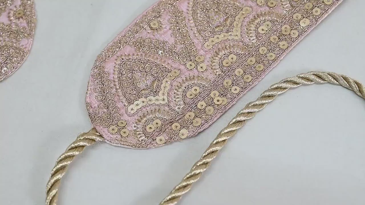 Reversible Embroidery Fabric Belt Gold Obi Wrap Women Sash Belt Adjustable Bohemian Ethnic Customized Summer Wedding Dress Gift Friend Pink