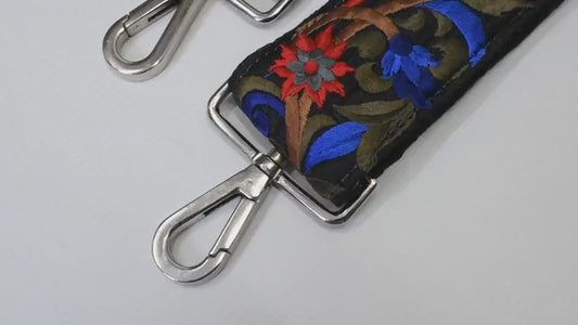 Crossbody Strap for Purses Handbag Embroidered Purse Strap Boho Bag Strap Floral Embroidery Replacement Strap Boho Guitar Strap Gift for her