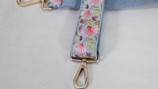 Embroidered Canvas Bag Strap Purse Strap Messenger Crossbody Strap for Purses Handbag Embroidery Replacement Strap Boho Guitar Strap Gift