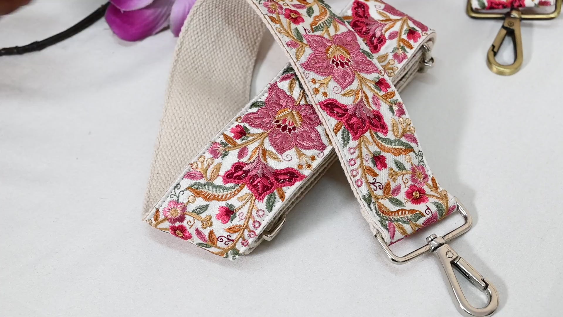 Adjustable Embroidered Boho Bag Strap, Replacement Crossbody Guitar Strap Gift for Daughter