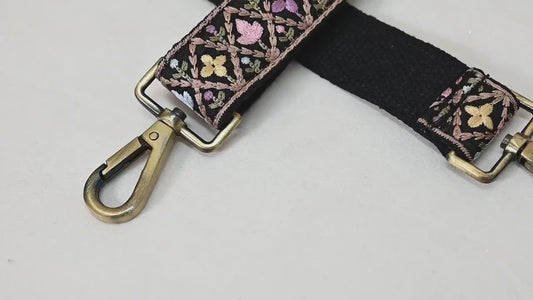 Gift for Wife Embroidered Messenger Bags Strap Crossbody Strap for Purses Boho  Embroidery Replacement Strap Boho Guitar Strap Handbag Strap