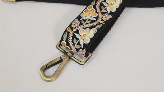 Embroidered Purse Strap Crossbody Strap for Purses Boho Bag Strap Embroidery Replacement Strap Guitar Strap Handbag Strap gift for Mother