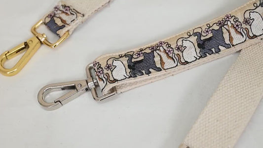 Embroidered Replacement Purse Strap Crossbody Strap for Purses Boho Bags Strap Embroidery Strap Boho Guitar Strap Handbag Strap gift for her