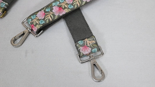 Embroidered Purse Strap Crossbody Strap for Purses Handbag Boho Bag Strap Floral Embroidery Replacement Strap Boho Guitar Strap Gift for her