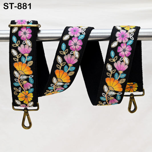 Embroidery Replacement Strap Purse Strap Crossbody Strap for Purses Embroidered Boho Bags Strap Boho Guitar Strap Handbag Strap gift for her