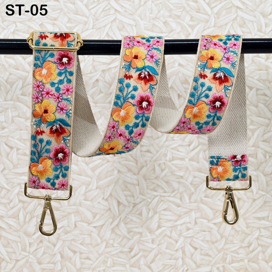Embroidered Purse Strap Crossbody Strap for Purses Boho Bags Strap Embroidery Replacement Strap Boho Guitar Strap Handbag Strap gift for her