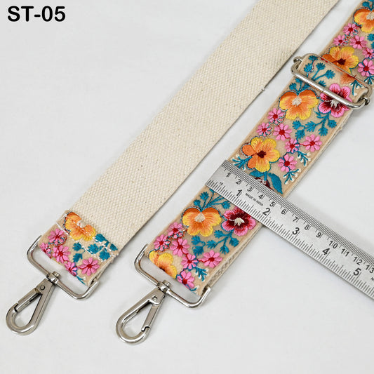 Embroidered Purse Strap Crossbody Strap for Purses Boho Bags Strap Embroidery Replacement Strap Boho Guitar Strap Handbag Strap gift for her