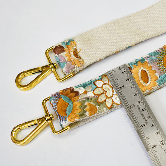 Embroidered Purse Strap Crossbody Strap for Purses Gift for Mom Boho Bags Strap Embroidery Replacement Strap Boho Guitar Strap Handbag Strap