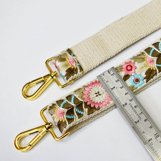 Embroidered Purse Strap Crossbody Strap for Purses Boho Bags Strap Embroidery Replacement Strap Boho Guitar Strap Handbag Strap gift for her