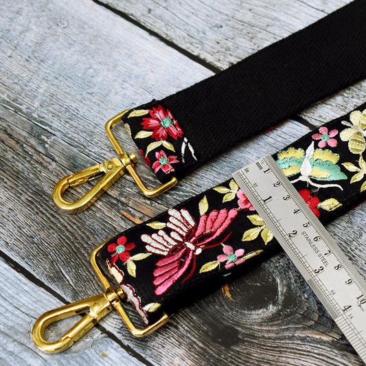 Embroidery Adjustable Camera Strap Crossbody Strap for Purses Embroidered Handbag Boho Bag Strap Replacement Strap Guitar Strap Gift for her