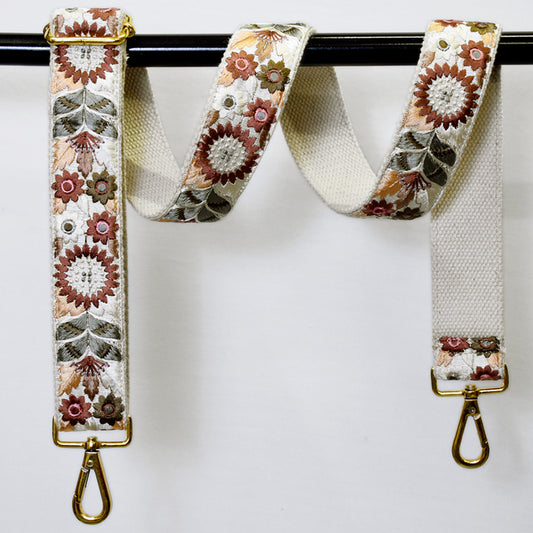 Embroidered Purse Strap Crossbody Strap for Purses Boho Bags Strap Embroidery Replacement Strap Boho Guitar Strap Handbag Strap gift for her