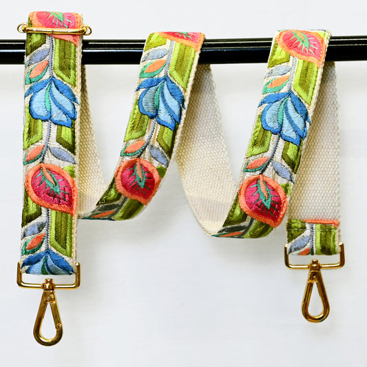 Gift for Mother Embroidery Replacement Strap Crossbody Strap for Purses Embroidered Boho Bag Strap Guitar Strap Handbag Strap