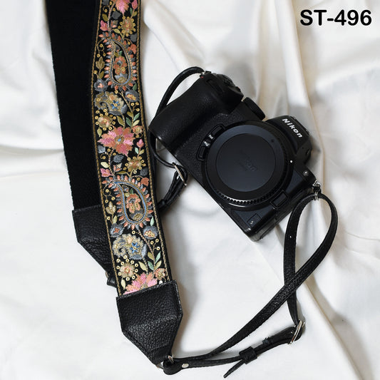 Sling Camera Strap Photographer Leather Strap Embroidery DSLR Camera Accessories Camera Holder Neck Shoulder Strap Christmas Gifts Boyfriend