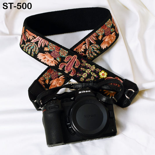 Camera Strap Photographer Sling Leather Strap Embroidery DSLR Camera Accessories Camera Holder Neck Shoulder Strap Christmas Gifts Boyfriend