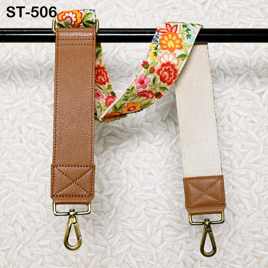 Replacement Leather Handbag Boho Bag Strap Gift for Daughter Camera Strap Shoulder Strap Purses Embroidery Adjustable Strap Brown Christmas