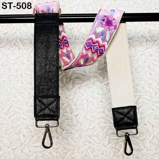 Replacement Leather Handbag Boho Bag Strap Gift for Daughter Camera Strap Shoulder Strap Purses Embroidery Black Adjustable Strap Christmas