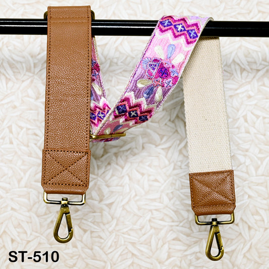 Replacement Leather Handbag Boho Bag Strap Gift for Sister Camera Strap Shoulder Strap Purses Embroidery Brown Adjustable Strap Christmas