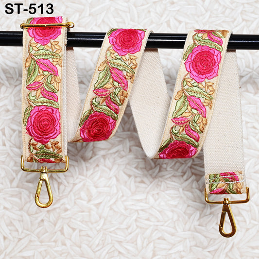 Embroidered Purse Strap Crossbody Strap for Purses Handbag Boho Bag Strap Floral Embroidery Replacement Strap Boho Guitar Strap Gift for her