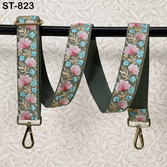 Embroidered Purse Strap Crossbody Strap for Purses Handbag Boho Bag Strap Floral Embroidery Replacement Strap Boho Guitar Strap Gift for her