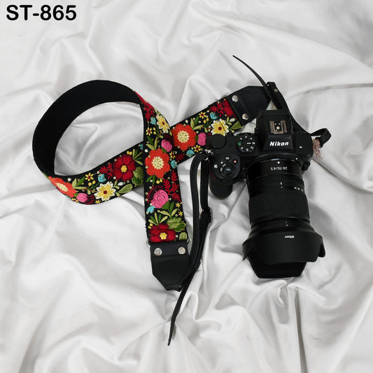 Photographer Leather Strap Sling Camera Strap Embroidery DSLR Camera Accessories Camera Holder Neck Shoulder Strap Christmas Gift Girlfriend