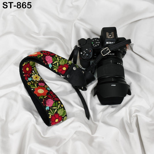 Photographer Leather Strap Sling Camera Strap Embroidery DSLR Camera Accessories Camera Holder Neck Shoulder Strap Christmas Gift Girlfriend