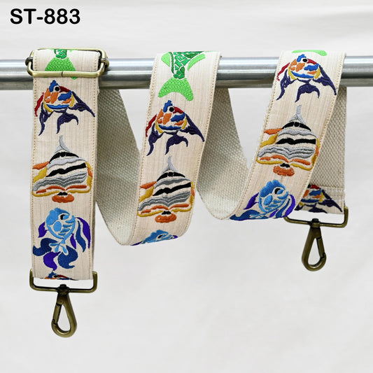 Embroidered Dog Strap, Cotton Jacquard Crossbody Bag Replacement Strap (Copy)