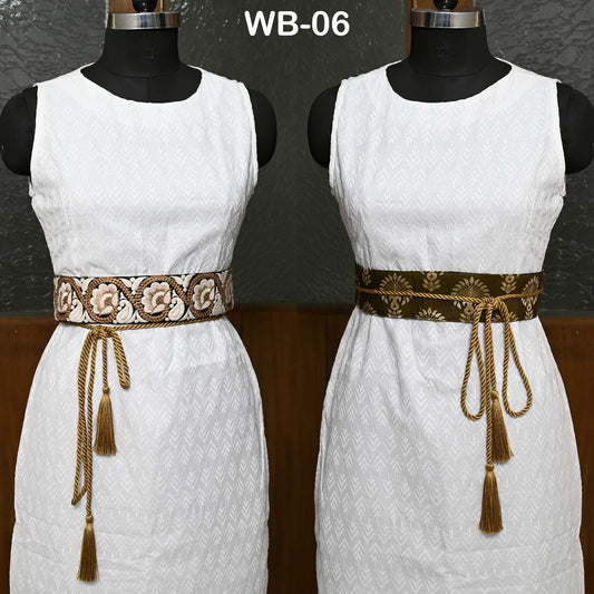 Reversible Embroidered Obi Belt Wrap Women Sash Belt Adjustable Bohemian Ethnic Customized Summer Wedding Dress Gift Sister Black Ivory