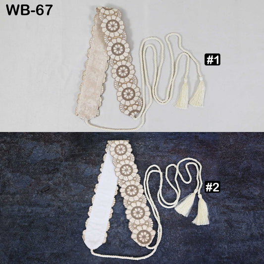 Ivory Gold Embroidery Sash Belt: Reversible Velvet, Brocade Boho Wedding Accessory (Customizable)