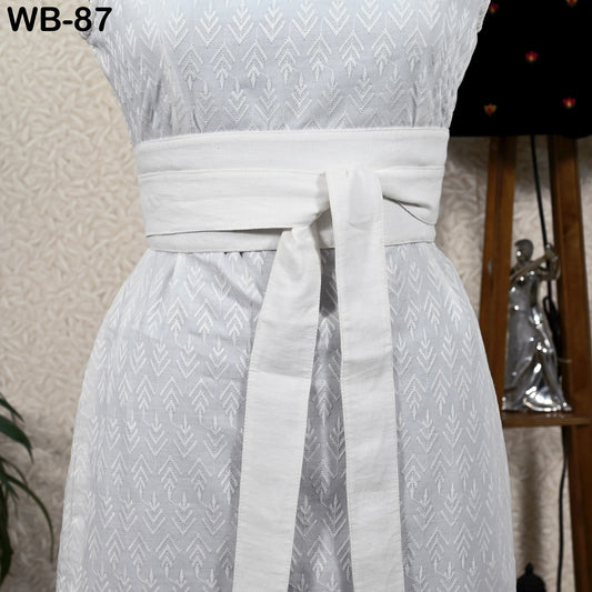 Ivory Linen Fabric Belt Obi Wrap Women Sash Belt Adjustable Customized Wedding Dress Gift Sister Wrap & Tie