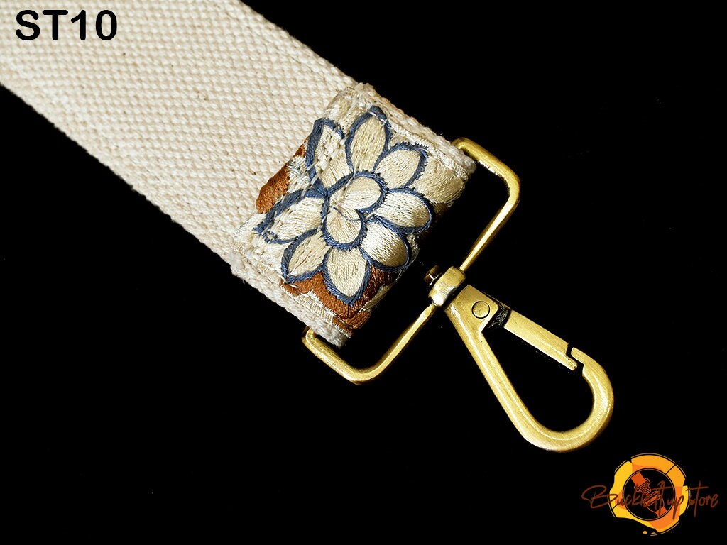 Embroidery Replacement Strap Purse Strap Crossbody Strap for Purses Embroidered Boho Bags Strap Boho Guitar Strap Handbag Strap gift for her