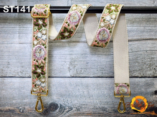 Shoulder Crossbody Straps Replacement Strap Tote Messenger Bags Strap for Purses Embroidered Boho Guitar Strap Handbag Strap Gift for Wife